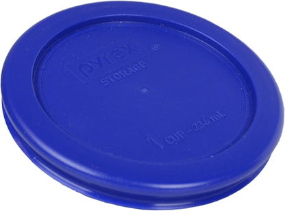 Pyrex 7202 1-Cup Glass Bowls With Cadet Blue Lids (4 Pack) - Made in USA 7202-PC | Tempered Glass Construction | BPA-Free Plastic | Easy Clean Surface | Top-Rack Dishwasher Safe