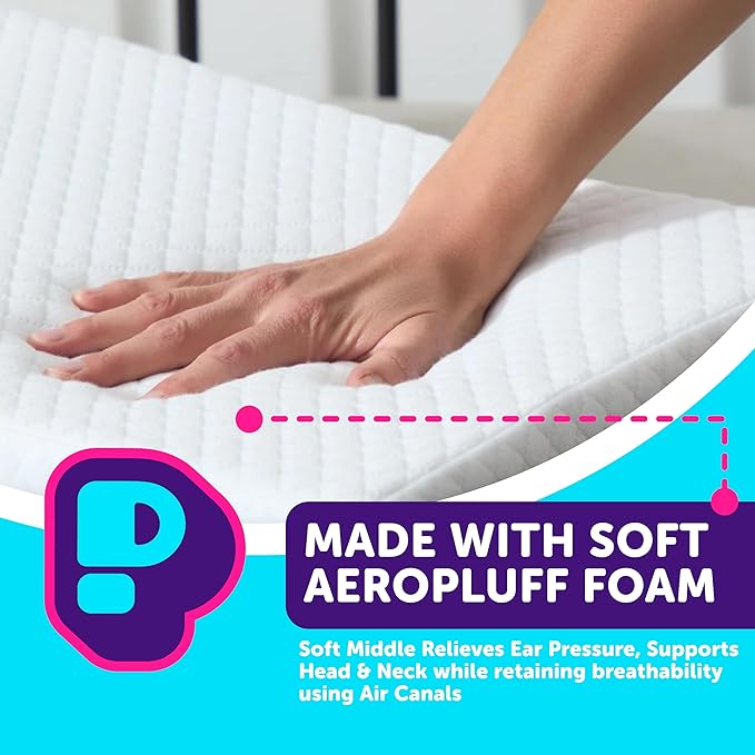 Pillow Cube Side Cube - 5" Cube Pillows for Side Sleepers, Cooling Memory Foam Pillows for Neck and Shoulder Pain - King, Queen, Twin 24"x12"x5"