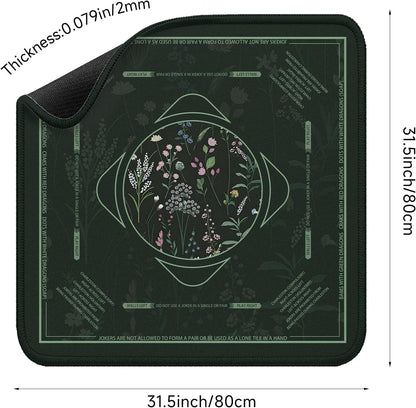 Mahjong Mat for Table, Durable Mahjong Table Cover with Unique Design, Premium Mahjong Accessories, Perfect Mahjong Gifts for Women, Game Mat for Mahjong and Board Game Enthusiasts (Emerald Reverie) ( doesn’t come with the bag )