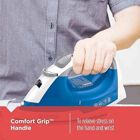 BLACKDECKER IR03V Easy Steam Compact Iron, Blue
