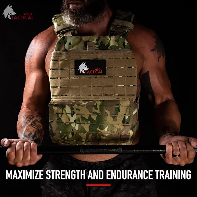 WOLF TACTICAL Curved Weight Vest Plates – 5.75/8.75/14.5LB Pairs – Contoured Ergonomic Fit – WODs, Strength Training, Running, Heavy Workouts
