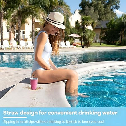 Mini Tumbler Shot Glass with Straw and Lid, 5oz Cute Insulated Shot Cups Stainless Steel for Espresso Coffee Spirits, Wedding, Party,Camping,Outdoor,Carnival,Oktoberfest Water Beer Cups (rose red)