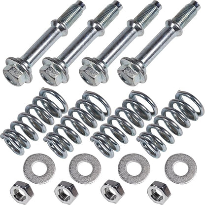 BEONEO-675-221 M10x1.25X75CM Antirust Exhaust Manifold Bolt Nut and Spring Repair Kit 4set for Replacement Bolt and Spring Hardware Kit 36454; 4978; 4979;206068H30A;90501A0006; 90501A0031.
