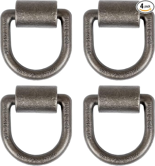 Buyers Products 5/8 inch D-Ring with Weld-On Bracket, 4 Pack