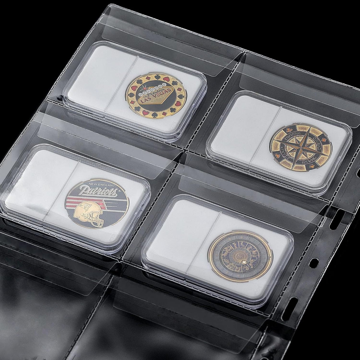 Coin Collecting Pages 5 Sheets 6 Pockets Standard 9Hole Coin Pocket Inserts Collecting Sleeves for Coins Uncle Paul CS03506
