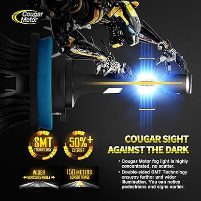Cougar Motor 9005 H11 Light Bulbs Fog Lights