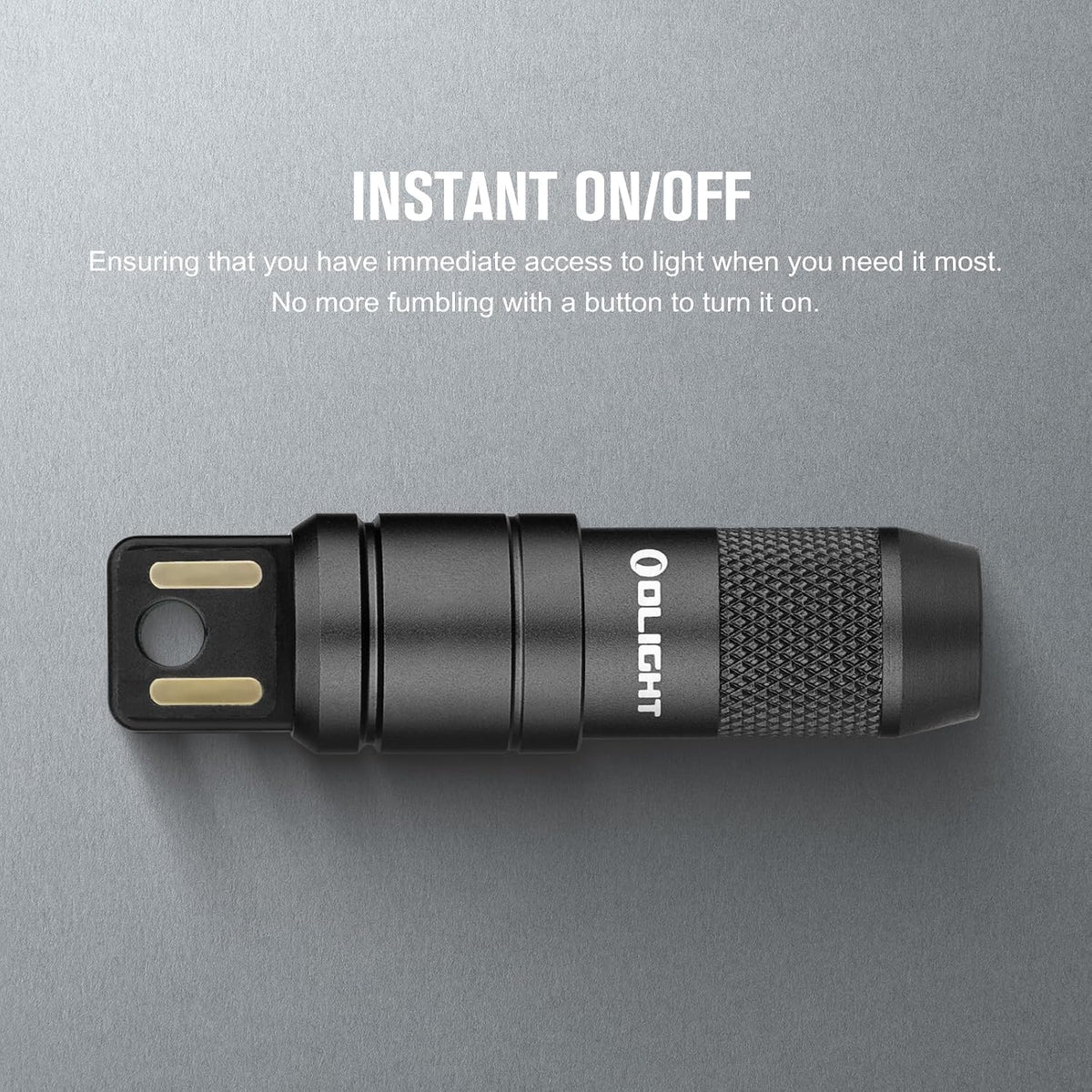 OLIGHT IMINI 2 EDC Rechargeable Keychain Flashlight, 50 Lumens Compact and Portable Mini LED Keyring Lights with Built-in Battery Ideal for Everyday Carry and Emergencies (Black)
