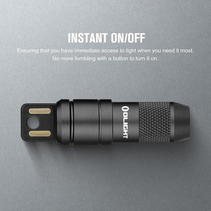 OLIGHT IMINI 2 EDC Rechargeable Keychain Flashlight, 50 Lumens Compact and Portable Mini LED Keyring Lights with Built-in Battery Ideal for Everyday Carry and Emergencies (Black)