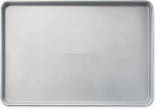 Basics Ceramic Nonstick Baking Sheet  Cooling Rack Set, Non-Toxic, Half Sheet Size - 1 Pack, Gray