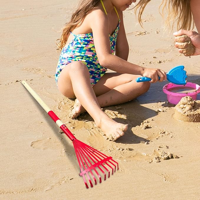 Children's Gardening Set with Wooden Tools for and Learning, Leaf rake