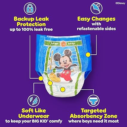 Pull-Ups Boys' Potty Training Pants, 4T-5T (38-50 lbs), 99 Count (3 Packs of 33)