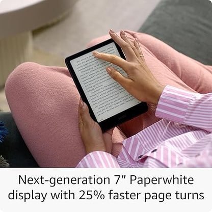 All-new  Kindle Paperwhite Signature Edition (32 GB)  Our fastest Kindle with auto-adjusting front light, wireless charging, and weeks of battery life  Metallic Black