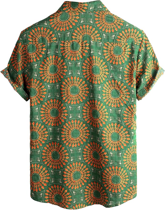 VATPAVE Mens Casual Hawaiian Floral Shirts Short Sleeve Button Down Tropical Shirts Beach Summer Shirts