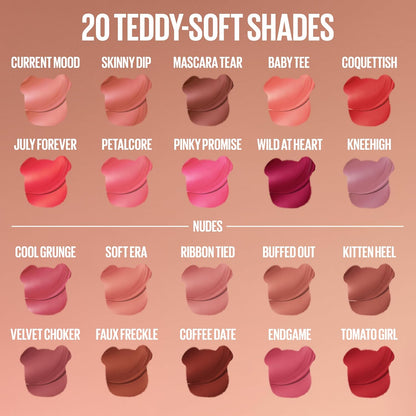 MAYBELLINE Super Stay Teddy Lip Tint, Long Lasting Matte Lipstick For Up To 12HR Wear, Mascara Tear, 1 Count (Open Box)