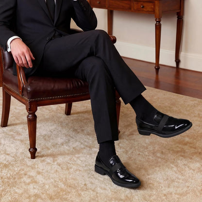 Men's Dress Tuxedo Shoe Slip-on Classic Patent Leather Loafers