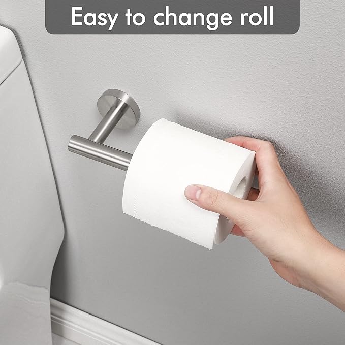 KES Toilet Paper Holder SUS304 Stainless Steel Wall Mount Screw Mounted Brushed, A2175S12-2