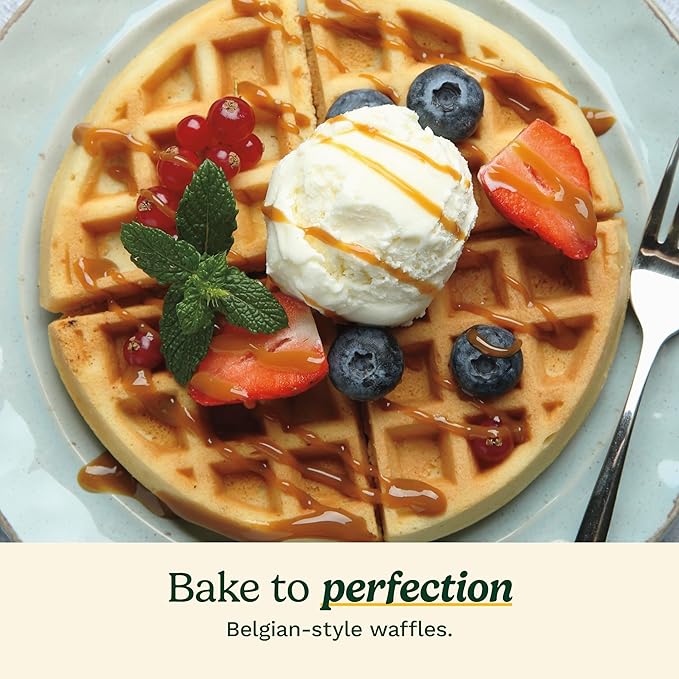 Cuisinart WAF-F30 Round Flip Belgian Waffle Maker, BlackSilver, 1 inch thick