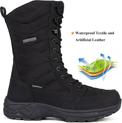 Women's Waterproof Winter Snow Boots Warm Comfortable with Side Zipper - 2025 Fashion Lightweight Hiking boots for Cold Weather Insulated Mid Calf Military Booties