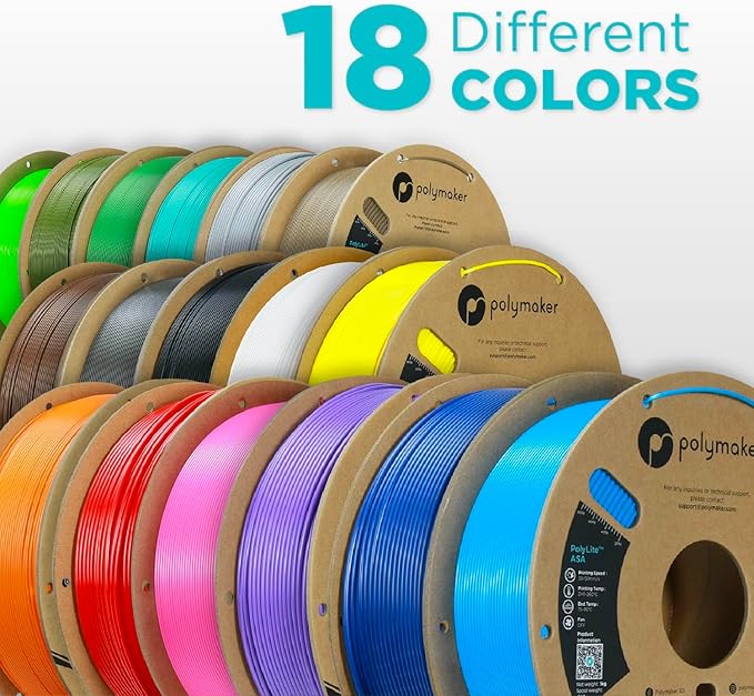 Polymaker ASA Filament 1.75mm Dark Grey, 1kg ASA 3D Printing Filament, Heat  Weather Resistant - ASA 3D Printer Filament Perfect for Printing Outdoor Functional Parts