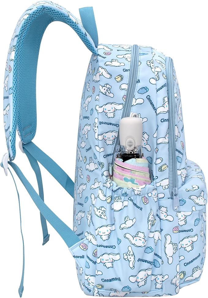 Roffatide Anime Cinnamoroll All Over Print Casual Backpack Laptop Backpack Travel Hiking Rucksack Blue