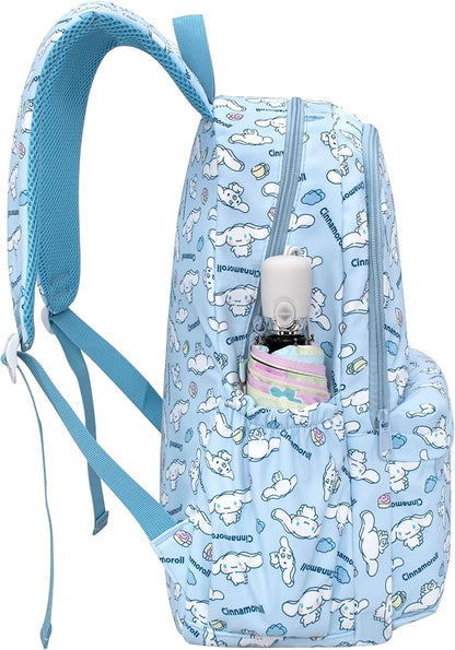 Roffatide Anime Cinnamoroll All Over Print Casual Backpack Laptop Backpack Travel Hiking Rucksack Blue