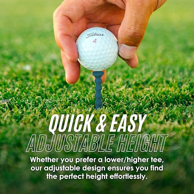 YATTA Golf Telos Premium Golf Tees, Adjustable  Durable Golf Tees, Tee Off with Greater Consistency and Shoot Better Scores