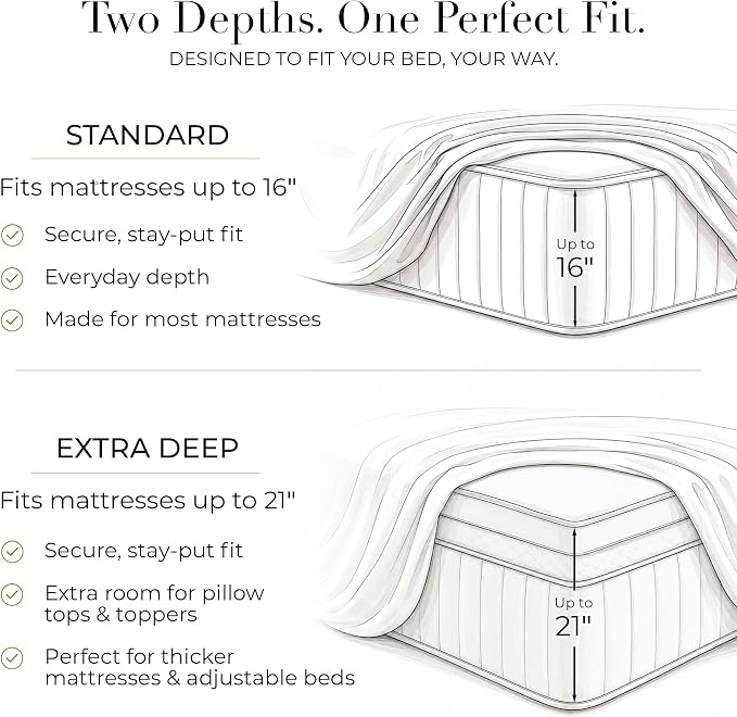 Mellanni Iconic 4-Piece, Ultra Soft Sheet Set (King, Brown) 10M+ Sleepers. Lab-tested: Sleeps Cool, Stays Bright, Strong, Smooth. Good Housekeeping Best Bedding, 7 yrs running.