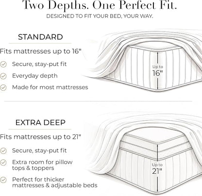 Mellanni Iconic 4-Piece, Ultra Soft Sheet Set (King, Brown) 10M+ Sleepers. Lab-tested: Sleeps Cool, Stays Bright, Strong, Smooth. Good Housekeeping Best Bedding, 7 yrs running.