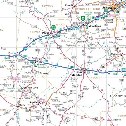 Rand McNally Easy to Fold: Texas State Laminated Map