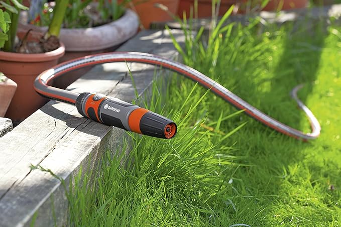 GARDENA Cleaning Nozzle: Water nozzle with infinitely adjustable jet, for cleaning and spraying, water stop, frost protection, packaged (18300-20)