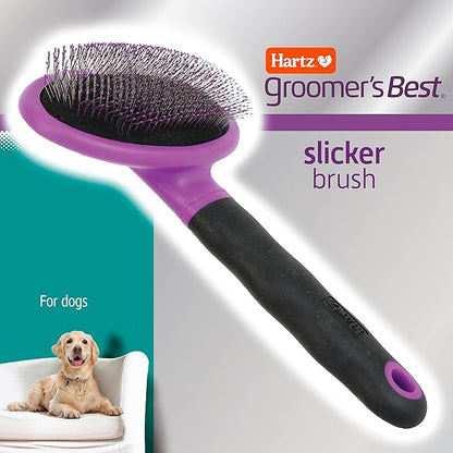 Hartz Groomer's Best Deshedding Slicker Dog Brush, BlackViolet, Dogs