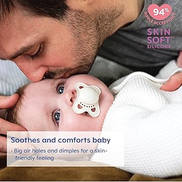 MAM Original Matte Baby Pacifiers, Binky for Girls 0-6 Months, BPA-Free Silicone Nipple, Easy to Clean, Best for Newborn Babies, Developed with Medical Experts, 2 Count Binkies with Sterilizer Case