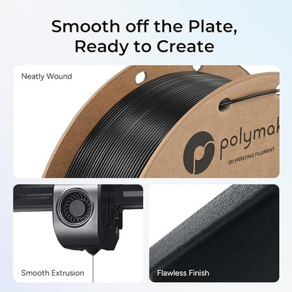 Polymaker ASA Filament 1.75mm Dark Grey, 1kg ASA 3D Printing Filament, Heat & Weather Resistant - ASA 3D Printer Filament Perfect for Printing Outdoor Functional Parts