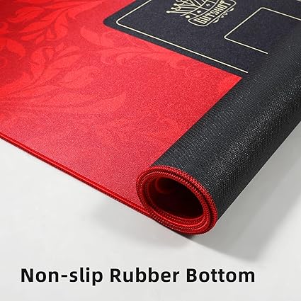 GUTSHOT Foldable Casino Quality Poker Mat  Water Resistant Poker Table Cloth, Soft Multi-Spandex  Waterproof, Noise-Free Gameplay  Includes Carrying Bag and 2 Gift Poker Card Packs