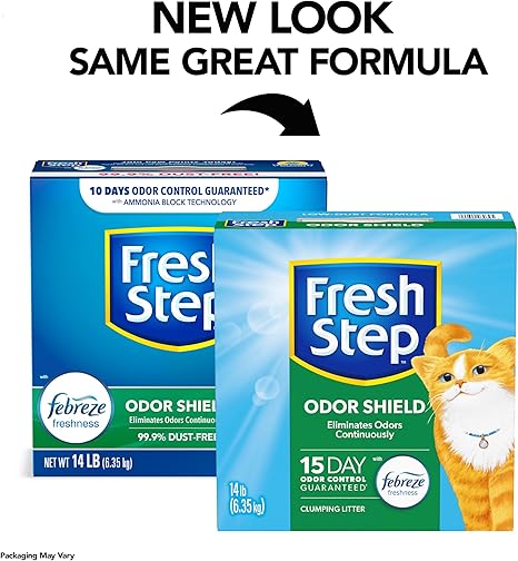 Fresh Step Odor Shield Clumping Litter With Febreze Freshness, 14 lb. Box