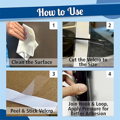 Hook Adhesive-Backed Hook-Side Only: (Black, 1" x 75 Feet)