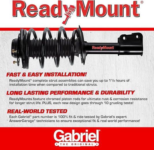 Gabriel G57149 Ultra ReadyMount Front Complete Strut Assembly for 06-11 Hyundai Azera, 06-10 Hyundai Sonata 2.4L 4Cyl (1 Pack)