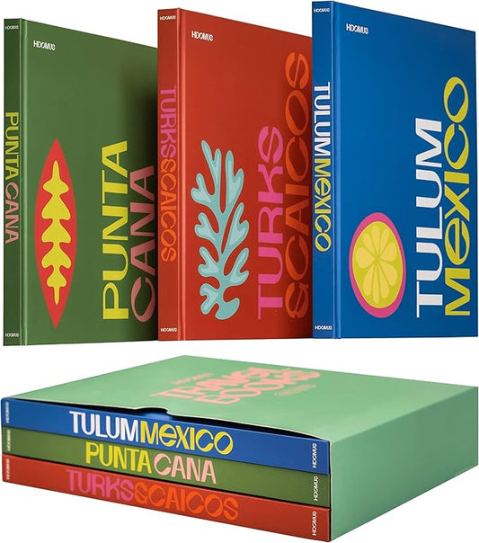 HIDOMUS - Set of 3 Hardcover Decorative Books for home decor. Coffee table books for room decor  office decor. Books with blank pages for living room decor. Decor for shelves - preppy room decor.