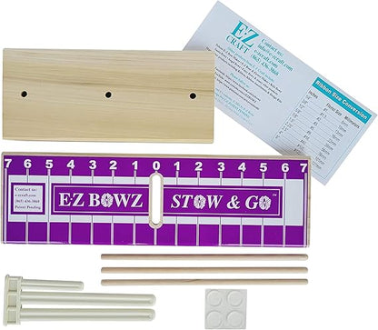 EZ Bowz Stow & Go Bow Maker with Detachable Spool Holder - Easy Bow Making Tool - Bowmaker for Crafts, Wreath Making, Tree Top Bows, Hair Bows, Ribbon Bows, Gift Bows - Christmas Decor Bowmaking
