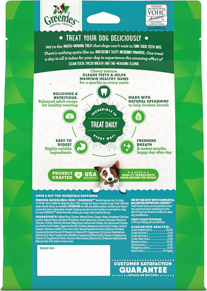 Greenies Regular Natural Dental Care Dog Treats Fresh Flavor, 12 oz. Pack (12 Treats)
