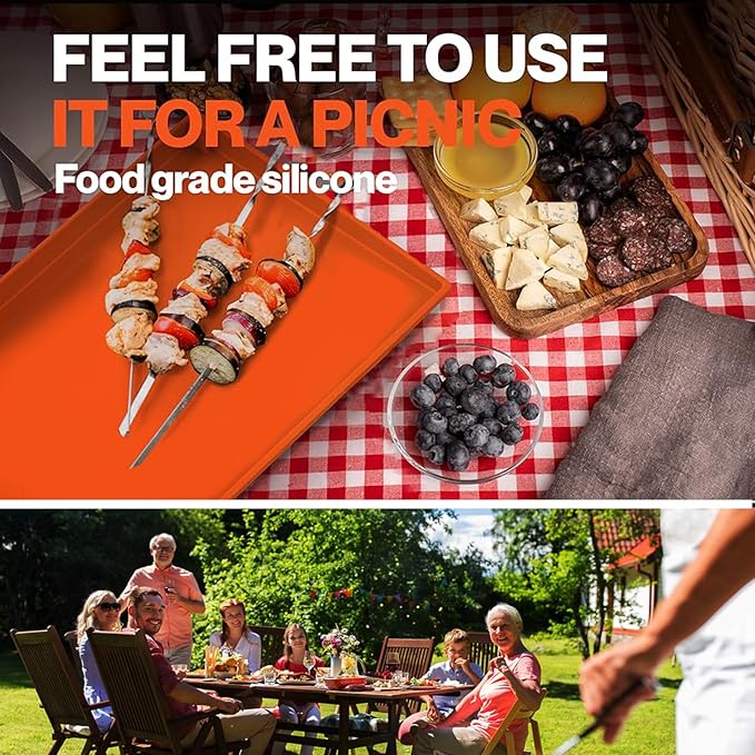 Silicone Griddle Cover Mat for Blackstone: Grill Accessories 36 inch Full Wrap-Around Griddle Flat Top Cover Food-Grade Protection Grill Buddy Mats