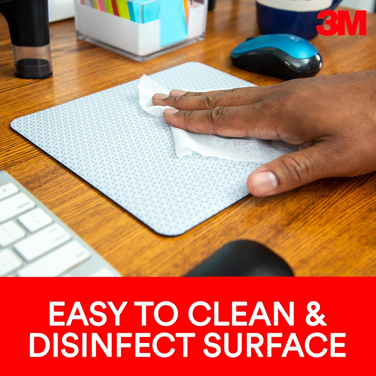Precise Mouse Pad Enhances the Precision of Optical Mice at Fast Speeds, Easy to Clean, Stays in Place, 9 in x 8 in (MP114-BSD1)
