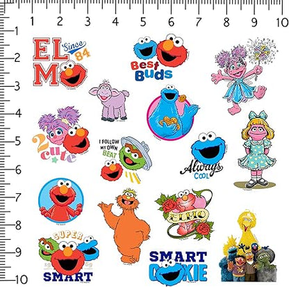 Sesame Street Sticker Pack Die Cut Vinyl Large Deluxe Stickers Variety Pack - Laptop, Water Bottle, Scrapbooking, Tablet, Skateboard, IndoorOutdoor - Set of 50
