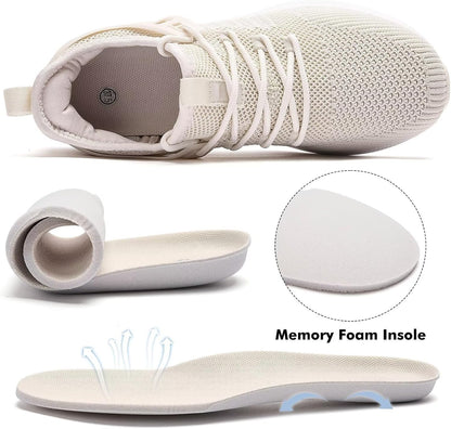 Akk Womens Athletic Walking Shoes - Running Tennis Shoes Jogging Workout Lightweight Breathable Slip on Sneakers for Indoor Outdoor Gym Travel Work