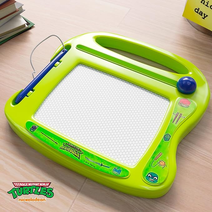 Lollipop Teenage Mutant Ninja Turtles Magnetic Board for Kids, Erasable Toddler Drawing Pad, Magic Sketcher, Sketch/Doodle Travel Toy, Green