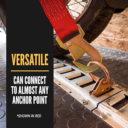 US Cargo Control, Ratchet Strap with Snap Hook, 2 Inch Wide X 27 Foot Long, 2 Inch Ratchet Strap, Yellow Ratchet Strap, Ratchet Strap Snap Hook, Ratchet Strap with Locking Hook to Secure Cargo