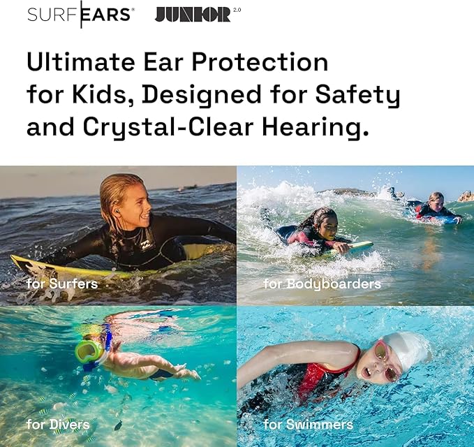 Creatures of Leisure Surf Ears Junior 2.0 Water Out Sound in Ear Plugs Green