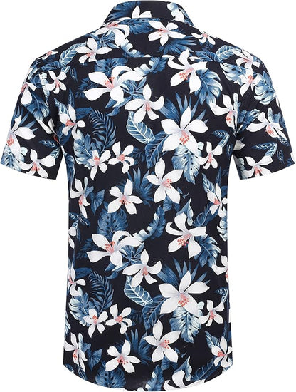 COOFANDY Mens Hawaiian Shirts Short Sleeve Casual Button Down Tropical Beach Shirt
