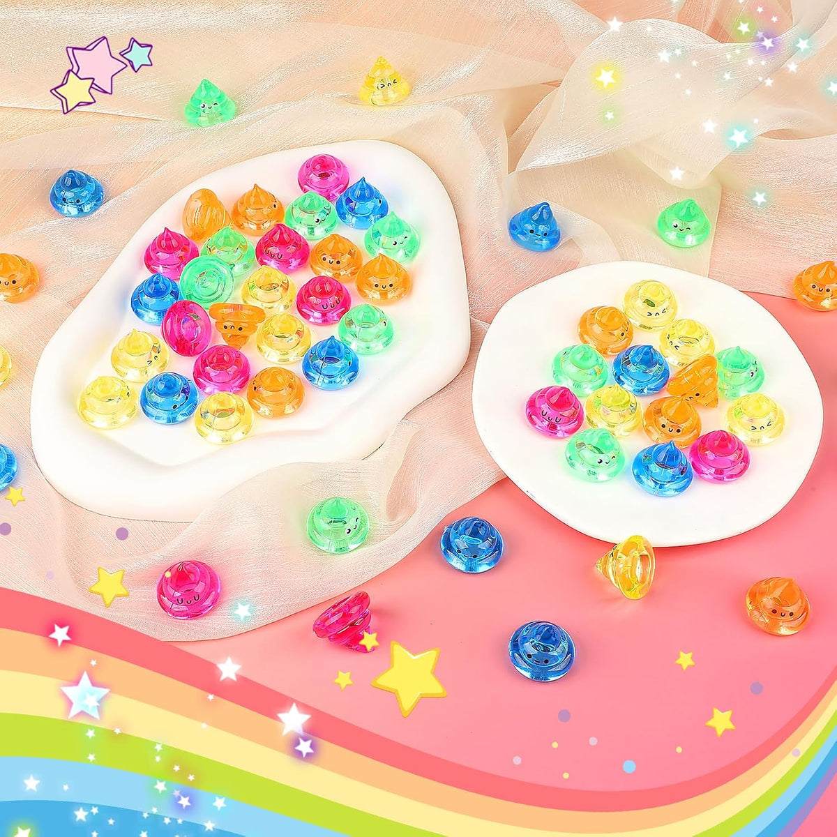 28 PCS Unicorn Poop Mini Unicorn Party Favors Acrylic Poop Figurines Mini Unicorn Expressions Decorations for Friends Family Colleagues Prank Gifts Birthday Party Decoration