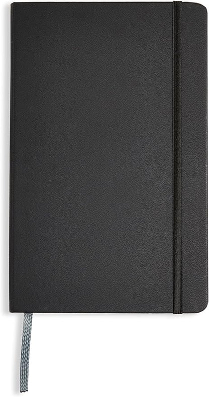 Basics Classic Lined Notebook, 240 Pages Hardcover, 5 x 8.25-Inch, Black